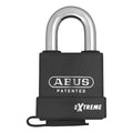 Padlock, Coreless, Standard Shackle, Rectangular Hardened Steel Body, Steel Shackle, 1 in W