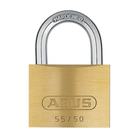 Padlock, Keyed Alike, Standard Shackle, Rectangular Brass Body, Steel Shackle, 1 in W