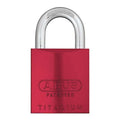 Padlock, Coreless, Long Shackle, Rectangular Aluminum Body, Steel Shackle, 1 in W