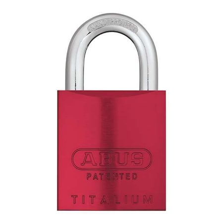 Padlock, Coreless, Long Shackle, Rectangular Aluminum Body, Steel Shackle, 1 in W