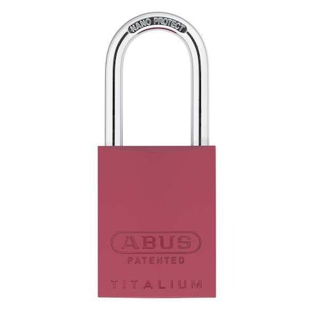Padlock, Keyed Alike, Long Shackle, Rectangular Aluminum Body, Steel Shackle, 1 in W