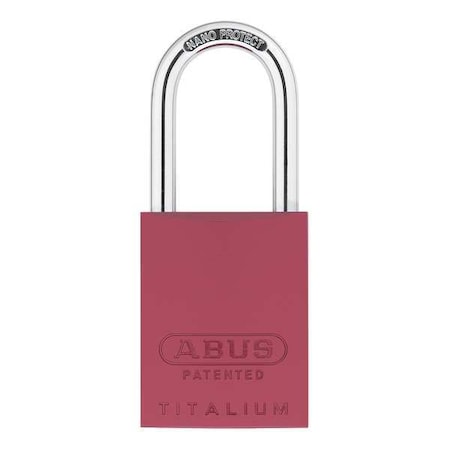 Padlock, Keyed Alike, Standard Shackle, Rectangular Aluminum Body, Steel Shackle, 1 in W