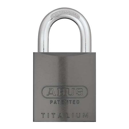 Padlock, Keyed Alike, Standard Shackle, Rectangular Aluminum Body, Steel Shackle, 1 in W