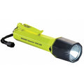 High Visibility Yellow LED Handheld Flashlight, Alkaline C, 161lm
