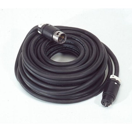 SOW Extension Cord, 10 AWG, Outdoor, 10/4, 1 Outlets, L14-20R, Black, Rubber, L14-20P, 100 ft