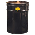 Open Head Waste Receptacle Drum, Steel, 6 gal, Unlined, Black