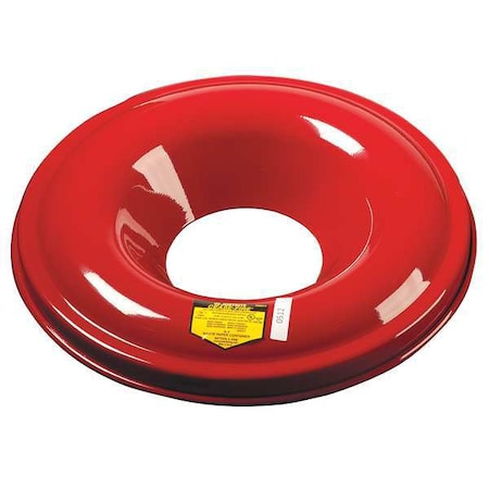 Utility Drum Top,Cease-Fire,Red,Metal