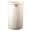 Open Head Waste Receptacle Drum, Steel, 15 gal, Unlined, White