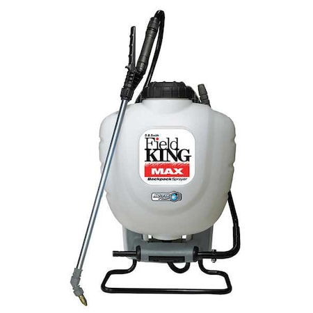 4 gal Backpack Sprayer, Poly, 50 in L Hose, 150 PSI, Fan/ Foaming Nozzle Spray Pattern, Manual