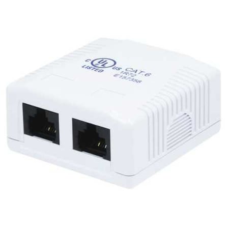 Surface Mount Box, Cat6,2P, White