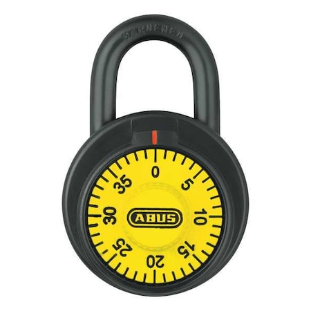 Combination Padlock, Front, Black/Silver
