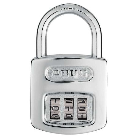 Combination Padlock, Front, Black/Silver