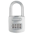 Combination Padlock, Front, Black/Silver