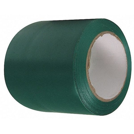 Floor Marking Tape, vinyl, No Legend, Green, 3 in W., 4 mil Thickness