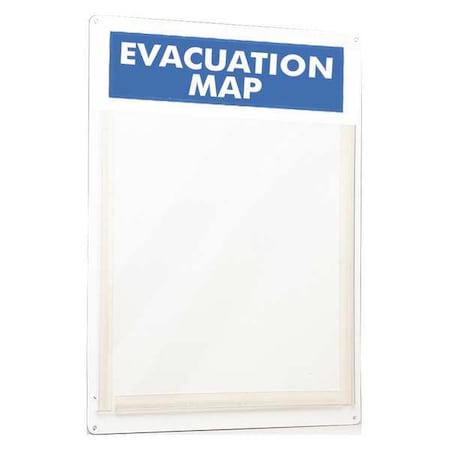 Evacuation Map Holder, 15 x 11 In.