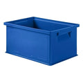 Solid & Stackable Straight Wall Storage Container, 1.9 gal, 13 in L x 9 in W x 6 in H, Blue