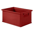 Solid & Stackable Straight Wall Storage Container, 1.9 gal, 13 in L x 9 in W x 6 in H, Red