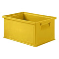 Solid & Stackable Straight Wall Storage Container, 1.9 gal, 13 in L x 9 in W x 6 in H, Yellow