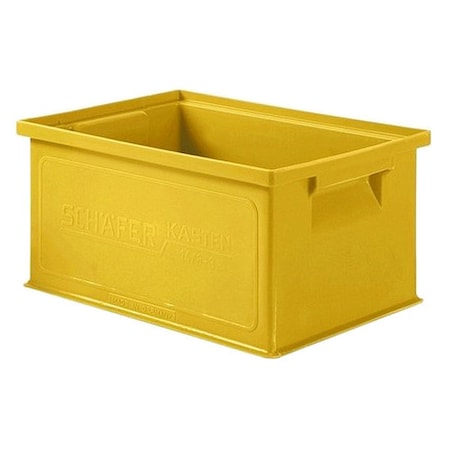 Solid & Stackable Straight Wall Storage Container, 1.9 gal, 13 in L x 9 in W x 6 in H, Yellow