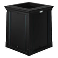 35 gal. Roto-molded Square Trash Can, Brown