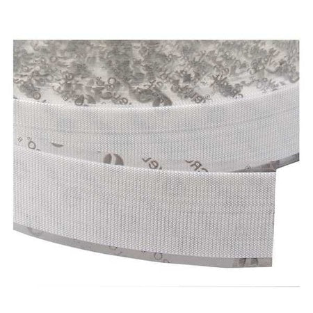 Reclosable Fastener, Rubber Adhesive, 75 ft, 2 in W, White