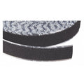 Reclosable Fastener, Rubber Adhesive, 75 ft, 1 in W, Black
