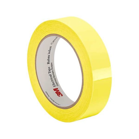 Electrical Tape, Yellow, 72 yd L, 1/2 in W