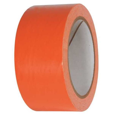 Floor Marking Tape, vinyl, Solid, Orange, 2 in W., 2.4 mil Thickness