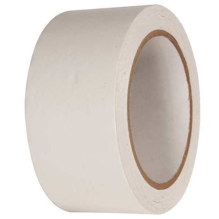 Floor Marking Tape, vinyl, Solid, White, 2 in W., 2.2 mil Thickness