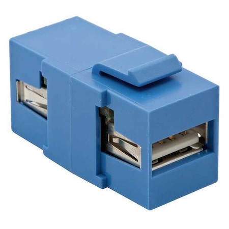 USB Connector, A to A, 2.0, Blue
