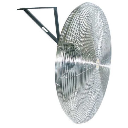 Standard Duty Industrial Fan, Ceiling, Wall Mount, 24 in Blade Dia, 115V, 2,820/4,020/5,520 cfm