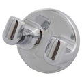 Bathroom Hook, 2 Hook, 1-3/4In D, Chrome