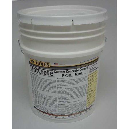 Concrete Mix, 65 lb, Pail, Red, 1 day Full Cure Time