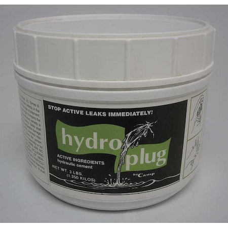 Hydraulic Cement, Jar, Gray, Hydroplug