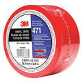 Floor Marking Tape, vinyl, No Legend, Red, 2 in W., 5.2 mil Thickness