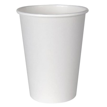 Disposable Hot cup 12 oz. White, Paper, Pk1000