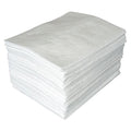 Sorbent Pad, 26 gal, 15 in x 19 in, Oil, White, 100 PK