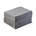 Sorbent Pad, 17 gal, 15 in x 17 in, Universal, Gray, Polypropylene