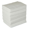 Sorbent Pad, 34 gal, 15 in x 17 in, Oil, White, 200 PK