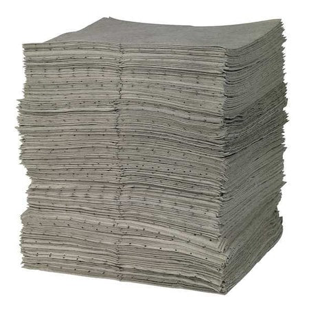 Sorbent Pad, 34 gal, 15 in x 17 in, Universal, Gray, 200 PK