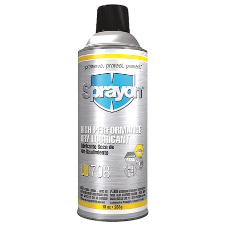 Dry Film Lubricant, 10 oz, Aerosol Can, PTFE, White