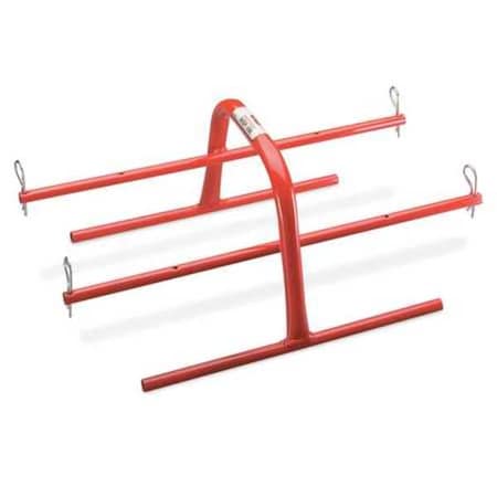 Reel Stand, 4 Spindles, Steel, Red, 13 1/2 in W x 24 in D x 9 1/2 in H