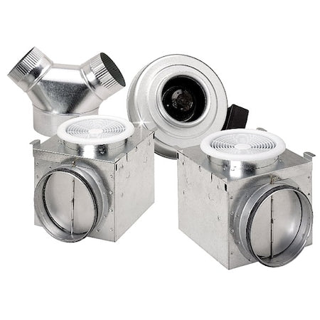 Steel 13"D, 15.6"H, 8"W Inline Duct Fan