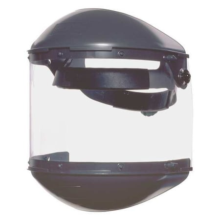 Face Shield Assembly, Clear Visor, 8" Height, Ratchet Suspension, Uncoated Lens