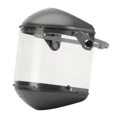 Face Shield Assembly, Clear Visor, 8" Height, Ratchet Suspension, Uncoated Lens
