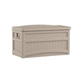 73 gal Resin Deck Box With Seat, Light Taupe