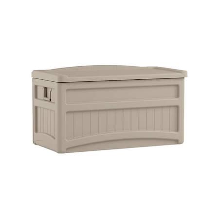 73 gal Resin Deck Box With Seat, Light Taupe