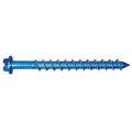 Tapcon Masonry Screw, 1/4" Dia., Hex, 6 in L, Carbon Steel Blue Climaseal, 100 PK