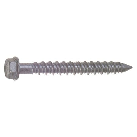 Tapcon Masonry Screw, 1/4" Dia., Hex, 2 3/4 in L, 410 Stainless Steel Silver Climashield, 100 PK