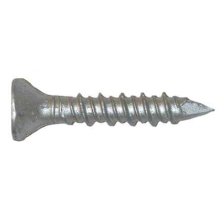 Tapcon Masonry Screw, 1/4" Dia., Flat, 2 1/4 in L, 410 Stainless Steel Silver Climashield, 100 PK